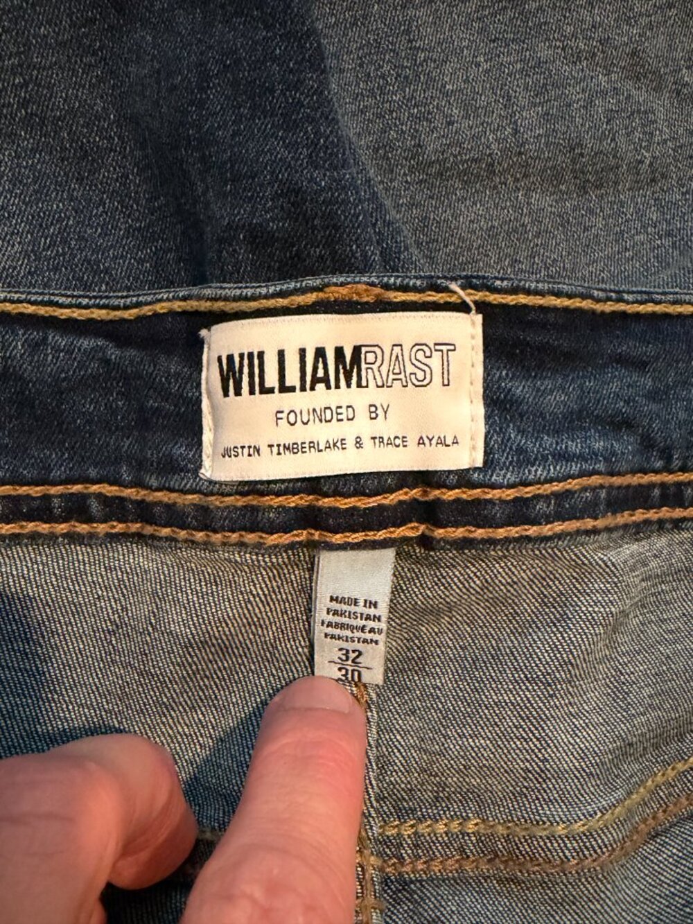 William Rast Men's Straight Leg Blue Jeans Size 32x30 - Picture 5 of 8